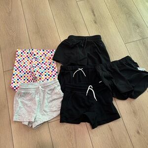 Colorful and Black Shorts Set